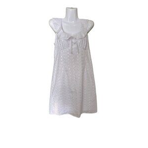 White French Curve Sleeveless Dress 9 Graduation Party Feminine Demure